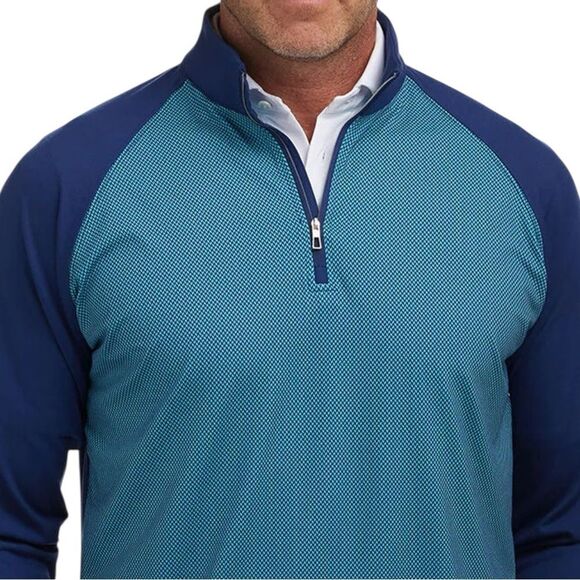 Holderness & Bourne Henderson Pullover Seashore Blue 1/4 Zip Men’s Sz Medium NWT - Picture 1 of 12